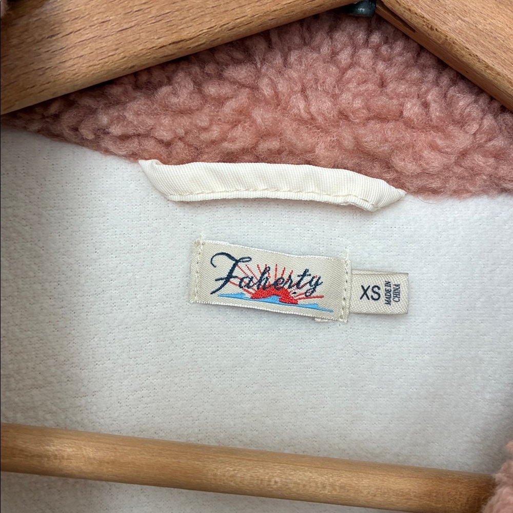 Faherty Eldridge Sport Sherpa Teddy Jacket Tuscany Fleece Size xs Cabin Gorp - Picture 4 of 10